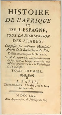 Histoire de l'Afrique et de l'Espagne sous la domination des Arabes. 