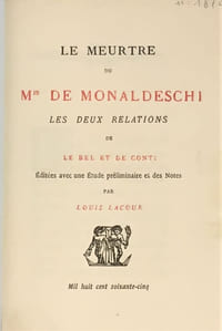 Le Meurtre du Mis de Monaldeschi...