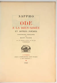 Ode à la bien-aimée et autres poèmes.