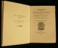 L'INCENDIE  DU  PALAIS  DE  PARIS EN 1618.. BONNARDOT Hippolyte /  BOUTRAY Raoul