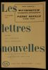 LES LETTRES  NOUVELLES.. WITTGENSTEIN Ludwig / FOMBEURE Maurice / NAVILLE Pierre / NADEAU Maurice / LISOWSKI Georges / COUFFON Claude 
