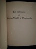 EN MEMOIRE DE LOUIS-FREDERIC ROUQUETTE ( 1884-1926).. LICHTENBERGER André / GUIBAL Joseph / BONNARD Marion / MOREAU Maurice / MARAN René / ZANTA ...