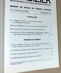 Barbizier n° 15. Bulletin de liaison du folklore Comtois.