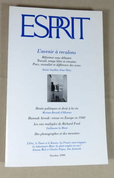 Revue esprit : L'avenir à reculons.... Revue esprit, (collectif)
