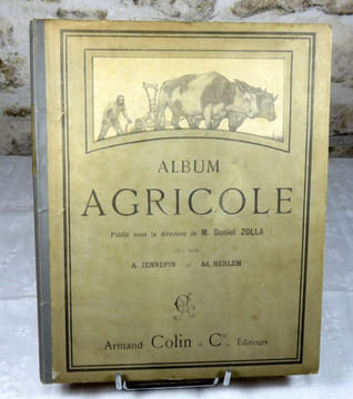 Album agricole. 32 leçons avec texte en regard des planches contenant 600 figures.. JENNEPIN, HERLEM, ZOLLA