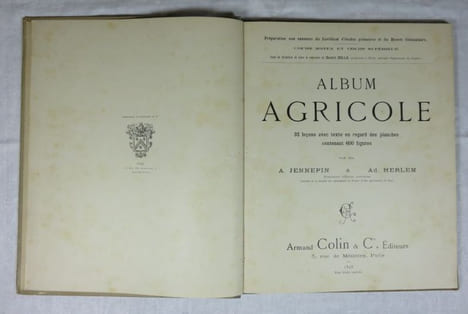 Album agricole. 32 leçons avec texte en regard des planches contenant 600 figures.. JENNEPIN, HERLEM, ZOLLA