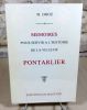 Mémoires pour servir à l'histoire de la ville de Pontarlier.. DROZ M.