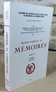 Académie des sciences, belles-lettres et arts de Besançon. Procès-verbaux et mémoires années 1994-1995.