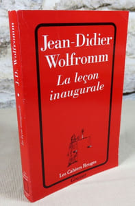La leçon inaugurale.