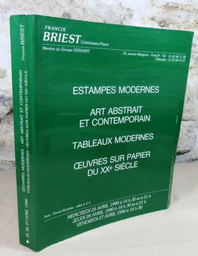 Estampes modernes, art abstrait et contemporain, tableaux modernes, oeuvres sur papier du XX° siècle. Vente à Drouot Richelieu mercredi jeudi et ...