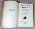 Oeuvres complètes tome XIII - 3° partie, Dialogues apocryphes : Du juste, De la vertu, Démocodos, Sisyphe, Eryxias, Axiochos, Définitions.. PLATON