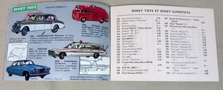 Catalogue dinky toys, Dinky supertoys.