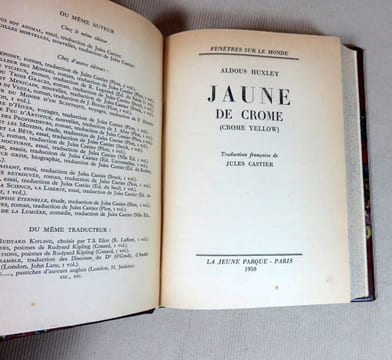 Jaune de crome.. HUXLEY Aldous