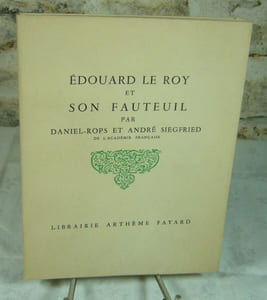 Edouard Le Roy et son fauteuil.