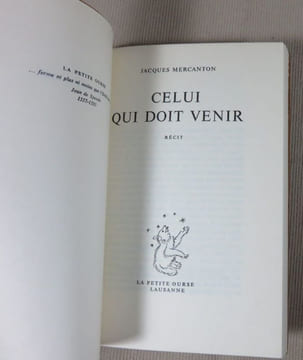 Celui qui doit venir.. MERCANTON Jacques