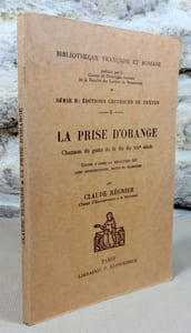 La prise d'orange. Chanson de geste de la fin du XII° siècle