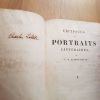 Critiques et Portraits littéraires.. SAINTE-BEUVE (Charles-Augustin).
