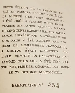 La Princesse de Clèves.. LAFAYETTE (Madame de).