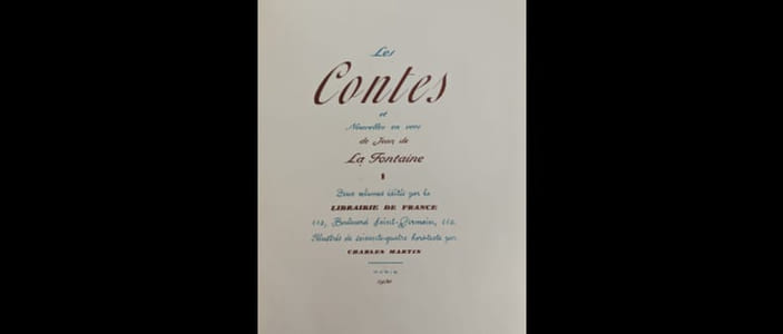 Les Contes et Nouvelles en vers. illustrés par Charles MARTIN.