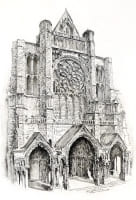 La Cathédrale de Chartres. Eaux-fortes originales de Henri Le Riche.. GILLET (Louis). - [LE RICHE H.].