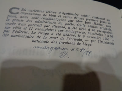 Lettres de Guillaume Apollinaire envoyées à Jane Mortier.