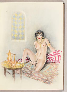 Histoire d'Amour de la Rose de sable. Roman. Edition originale intégrale. Compositions en couleurs de Edouard CHIMOT.. MONTHERLANT (Henry de). - ...