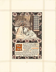 Histoire de Doña Maria d'Avalas et de Don Fabricio, duc d'Andréa manuscrite et enluminée par Léon Lebèque.