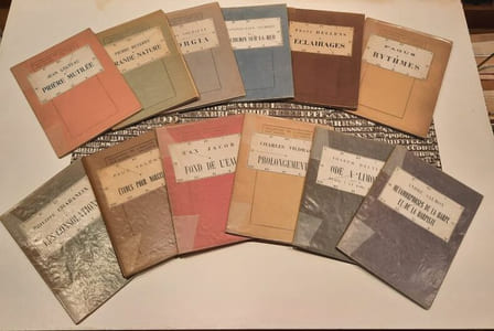 1. Prière mutilée (Jean Cocteau). - II. Grande nature (Pierre Reverdy). III. Georgia (Philippe Soupault). - IV. Le Chemin sur la mer (F.-P. Alibert). - V. Eclairages (Franz Hellens). - VI. Rythmes (Fagus). - VII. Métamorphoses de la harpe et de la harpiste (André Salmon) -VIII. Ode à Limoux Suivi de Hymne à la Robe future. (Joseph Delteil). - IX. Prolongements (Charles Vildrac). - X. Fond de l'eau (Max Jacob). XI Etudes pour Narcisse (Paul Valéry). XII. (et dernière heure). Les Consolations (Philippe Chabaneix.).
