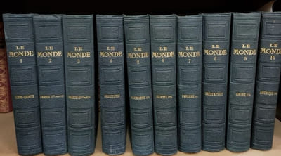 LE MONDE. Histoire de tous les Peuples les plus reculés jusqu'à nos jours. Revue et continuée par M. E. DE LOSTALOT-BACHOUE. Edition illustrée de trois cent quarante belles gravures sur acier.