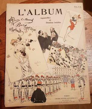 L'ALBUM. Aquarelles et Dessins inédits. Albert Guillaume - Ferdinand Bac - Charles Huard - H. Gerbault - Caran d'Ache.. PUECH (Lucien). -