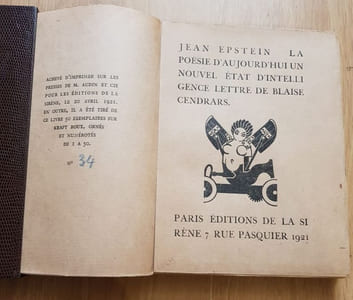 La Poésie d'aujourd'hui, un nouvel état d'intelligence. Lettre de Blaise Cendrars.