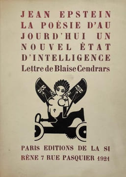 La Poésie d'aujourd'hui, un nouvel état d'intelligence. Lettre de Blaise Cendrars.. EPSTEIN (Jean).