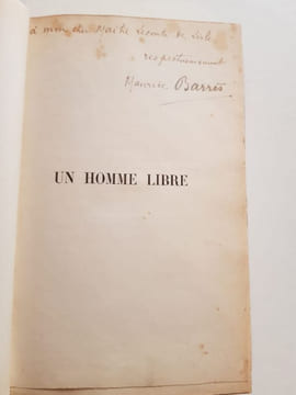Un homme libre.. BARRÈS (Maurice).