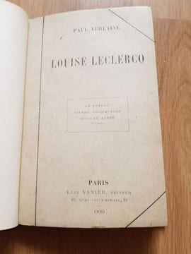 Louise Leclercq. Le Poteau. Pierre Duchatelet. Madame Aubin (Un acte).. VERLAINE (Paul).