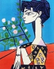 Jacqueline avec des fleurs. PICASSO PABLO