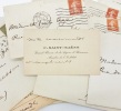 Rare ensemble de 17 lettres ou cartes de Camille Saint-Saens  à  Mlle Paule Aga. Camille Saint-Saens
