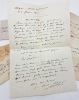 Rare ensemble de 17 lettres ou cartes de Camille Saint-Saens  à  Mlle Paule Aga. Camille Saint-Saens