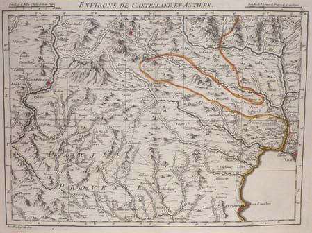  [CASTELLANE/ANTIBES] Environs de Castellane, et Antibes.. DHEULLAND (Guillaume);
