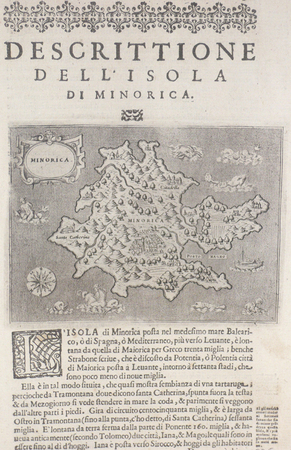  [MINORQUE] Descrittione dell'isola di Minorica.. PORCACCHI (Tommaso);