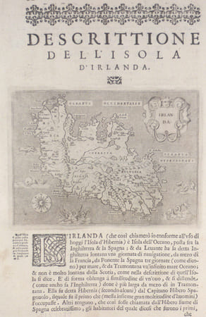  [IRLANDE] Descrittione dell'isola d'Irlanda.. PORCACCHI (Tommaso);