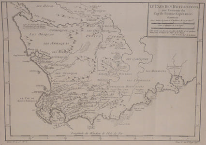  [AFRIQUE DU SUD] Le pays des Hottentots aux environs du Cap de Bonne Espérance.