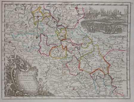  [SILESIE] Le duché de Silésie divisé en XVII principautées.. LE ROUGE (Georges-Louis);