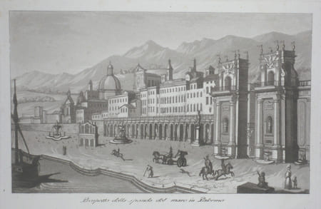  [PALERME] Prospetto della sponda del mare in Palermo.. GANDINI (Francesco);