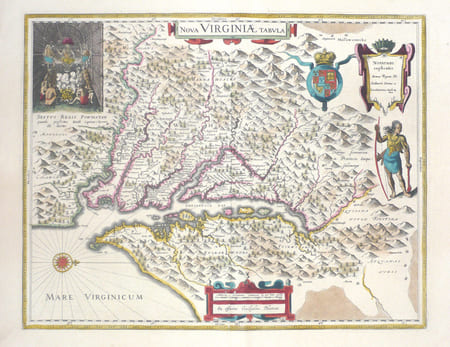  [VIRGINIE] Nova Virginiae tabula.. BLAEU (Johannes);