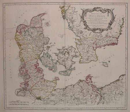  [DANEMARK] Royaume de Danemarck, qui comprend le Nort-Jutland divis&eacute; en ses quatre dioc&egrave;ses, le Sud-Jutland divis&eacute; en ses deux duch&eacute;s de Sleswick et ...