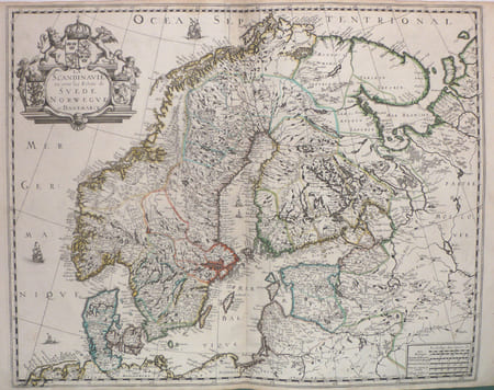  La Scandinavie o&ugrave; sont les estats de Su&egrave;de, Norw&egrave;gue et Danemarck.. SANSON d'ABBEVILLE (Nicolas);