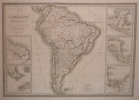  Carte de l'Am&eacute;rique m&eacute;ridionale.. RAYNAUD;