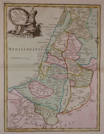  La Palestine ou la Terre Sainte divis&eacute;e en dix tribus.. LE ROUGE (Georges-Louis);