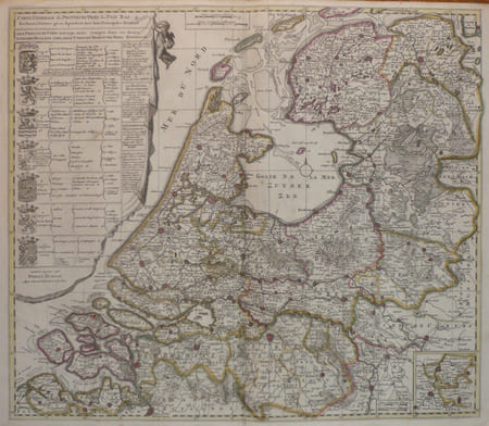  [PAYS-BAS] Carte g&eacute;n&eacute;rale des Provinces Unies des Pais Bas & des terres voisines qui en d&eacute;pendent avec leurs principales divisions.. HUSSON (Pierre);