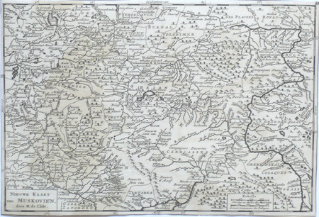  Nieuwe kaart van Muskovien, door M. de l'Isle.. RATELBAND (Johannes) & FEUILLE (Daniel de la).